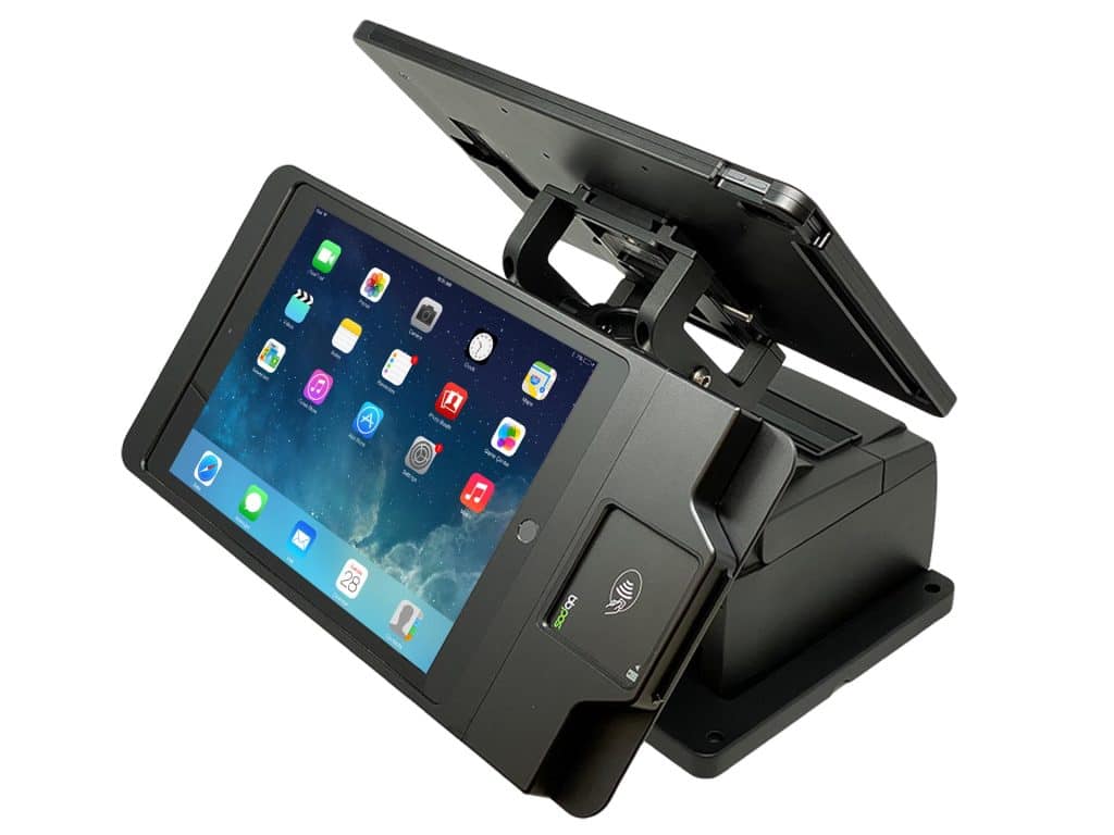 nCLOSE QSRKiosk POS w 10.2 iPad C3X Reader