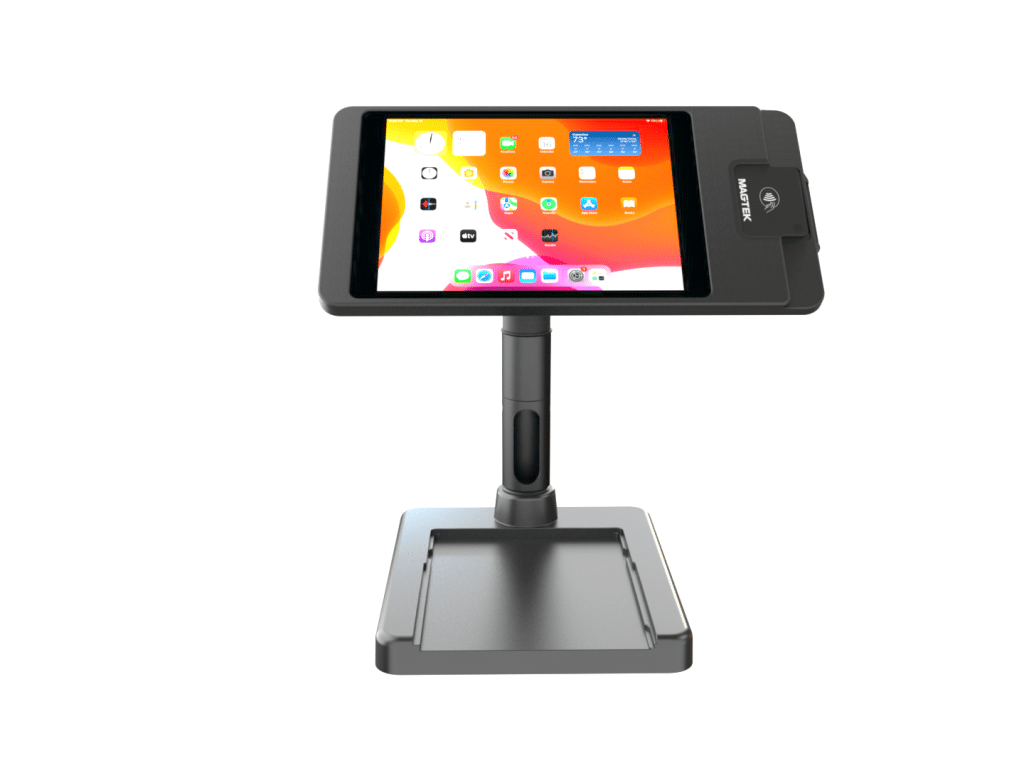 nCLOSE Elite iPad 10.2" Enclosure w/ MagTek iDynamo6 and QSRKiosk w Printer Base. 